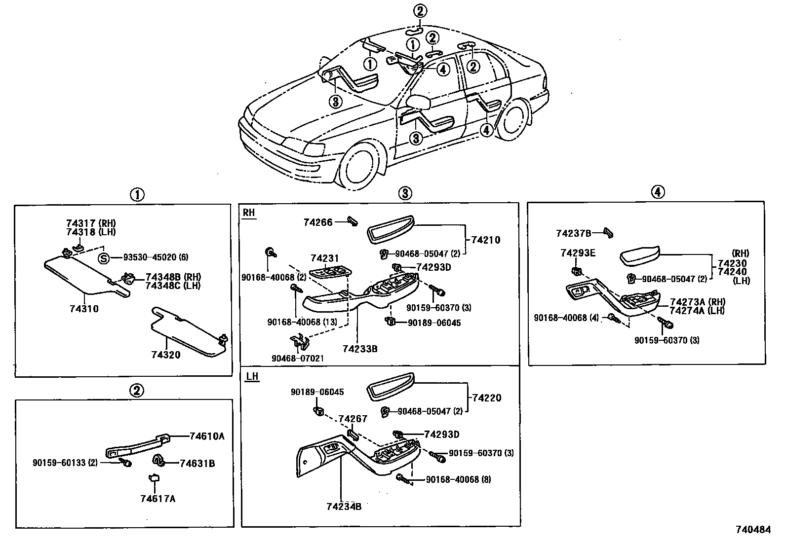 7401 — ARMREST & VISOR