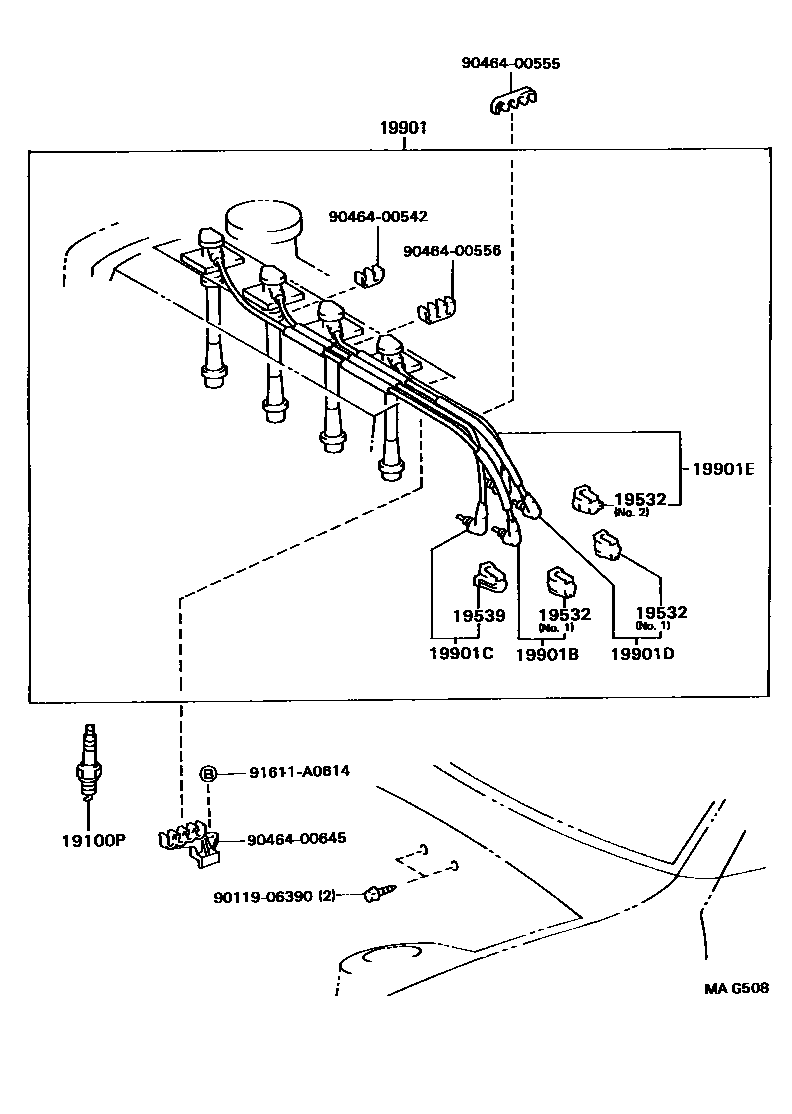 1901 — IGNITION COIL & SPARK PLUG / GLOW PLUG