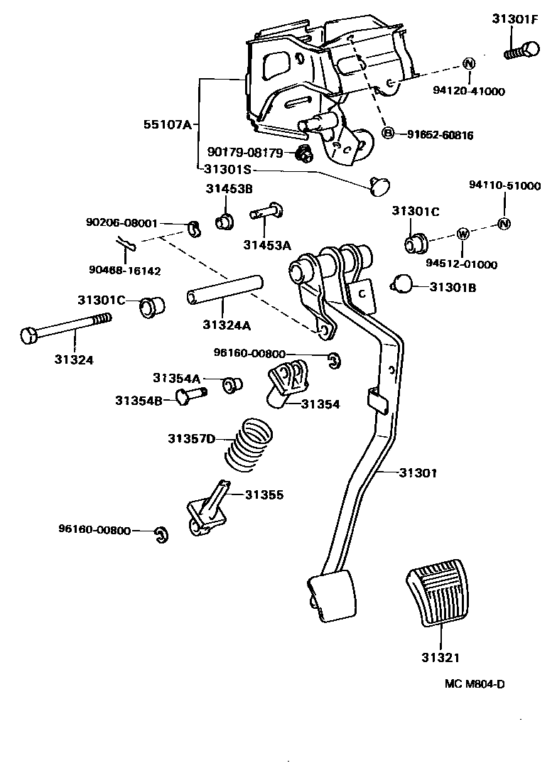3102 — CLUTCH PEDAL & FLEXIBLE HOSE