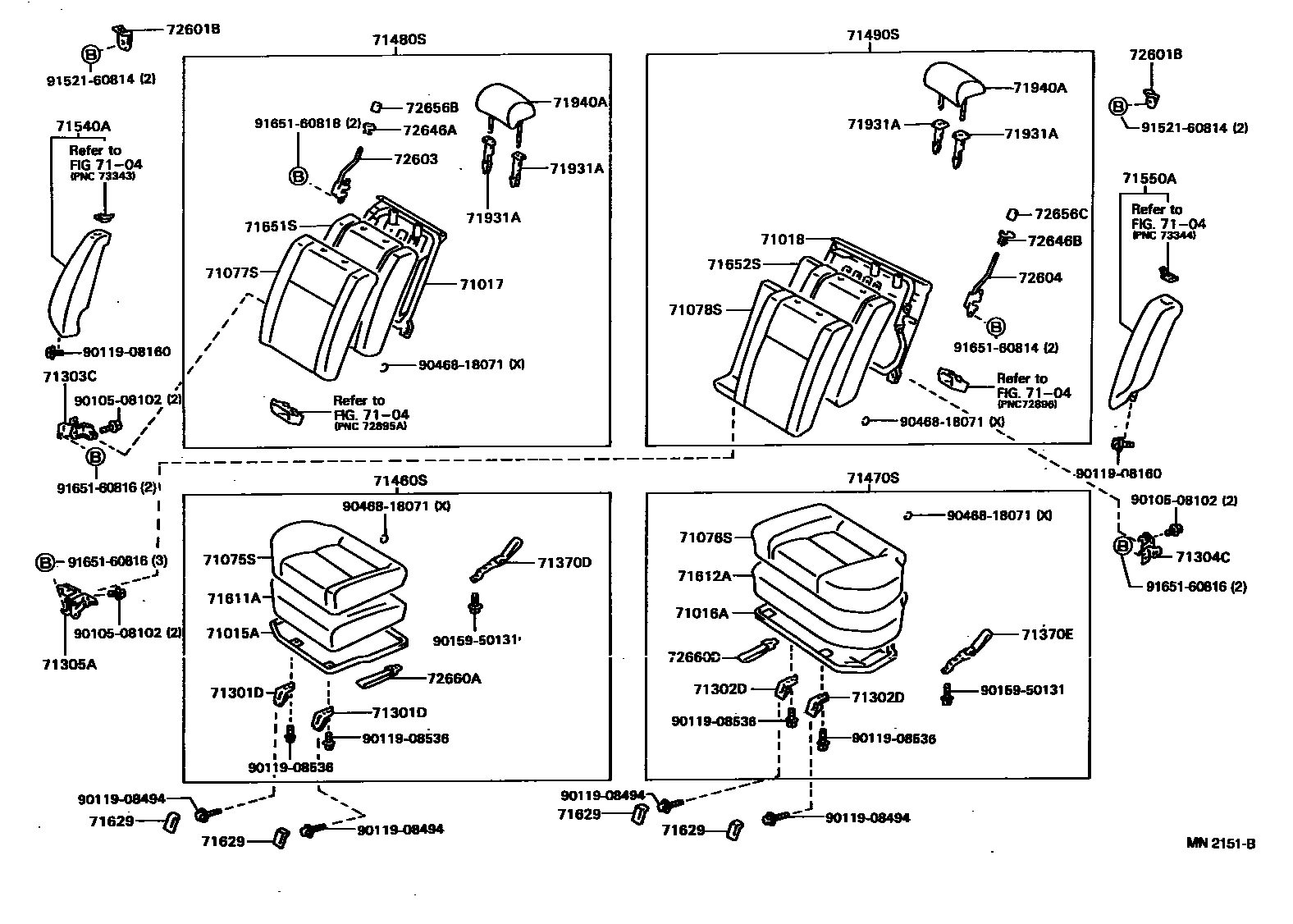 7102 — REAR SEAT & SEAT TRACK