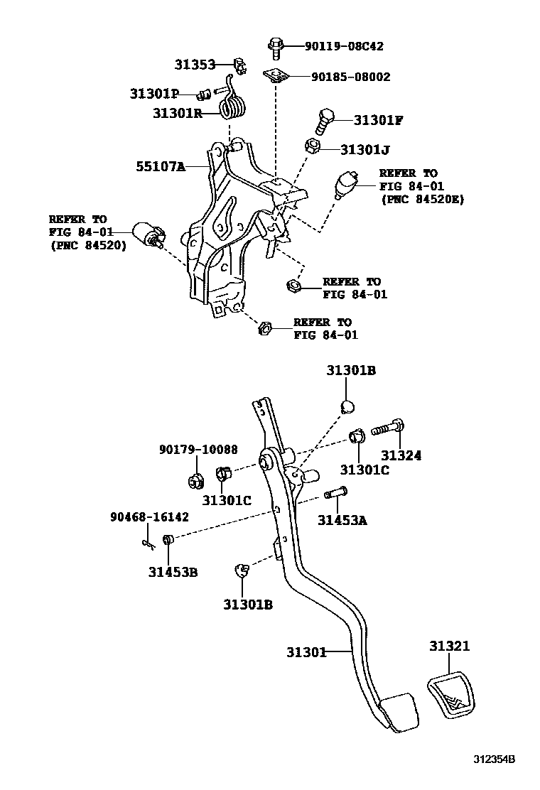 3102 — CLUTCH PEDAL & FLEXIBLE HOSE