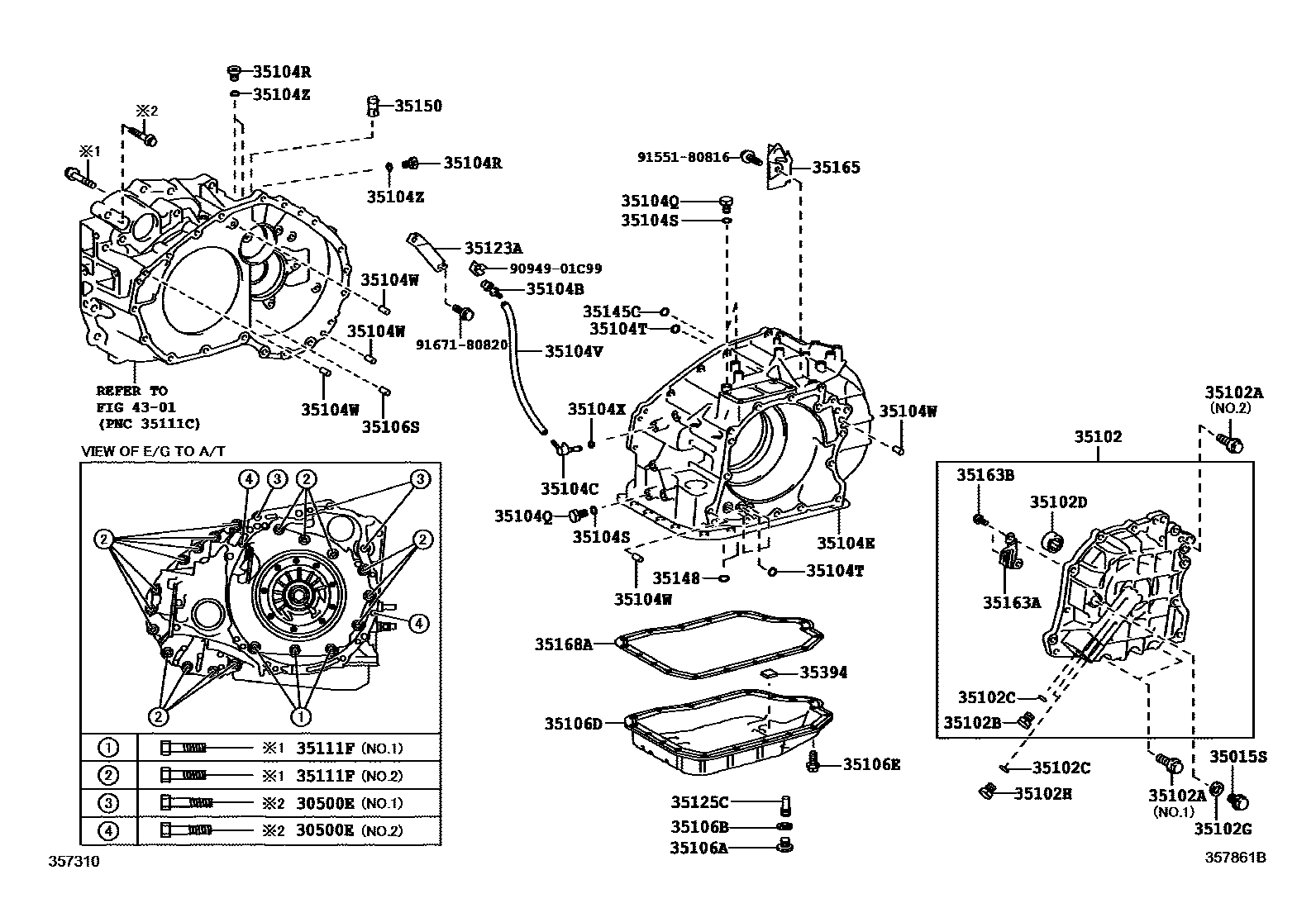 3503 — TRANSMISSION CASE & OIL PAN (ATM)