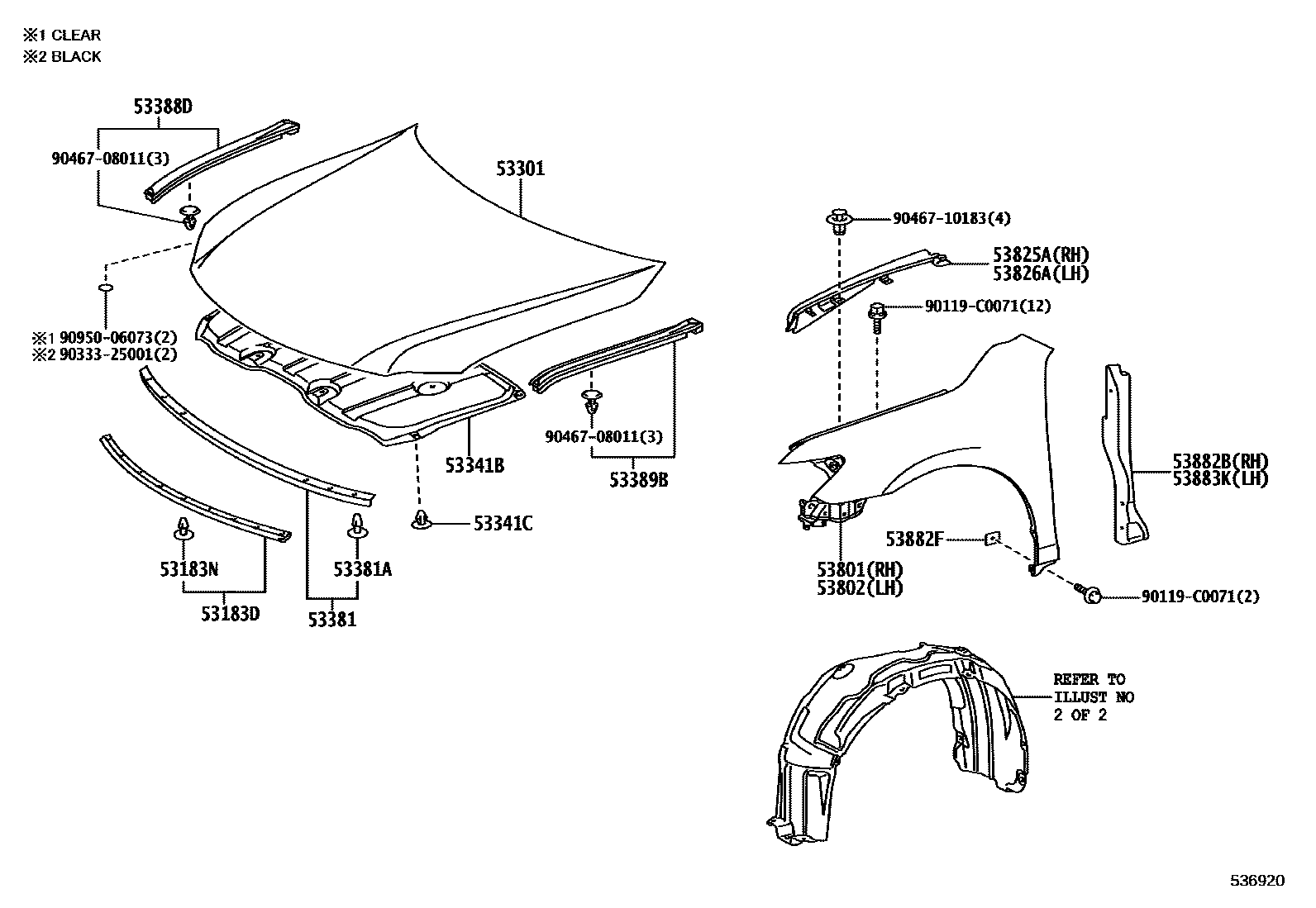 5302 — HOOD & FRONT FENDER