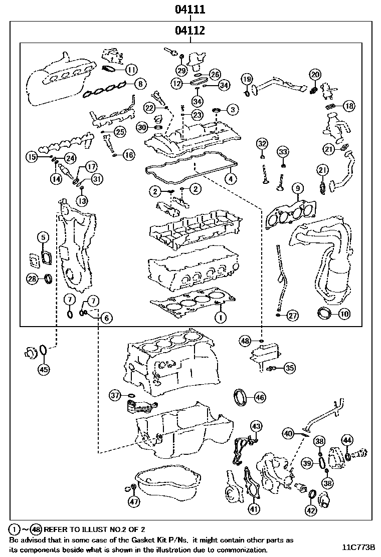 1103 — ENGINE OVERHAUL GASKET KIT