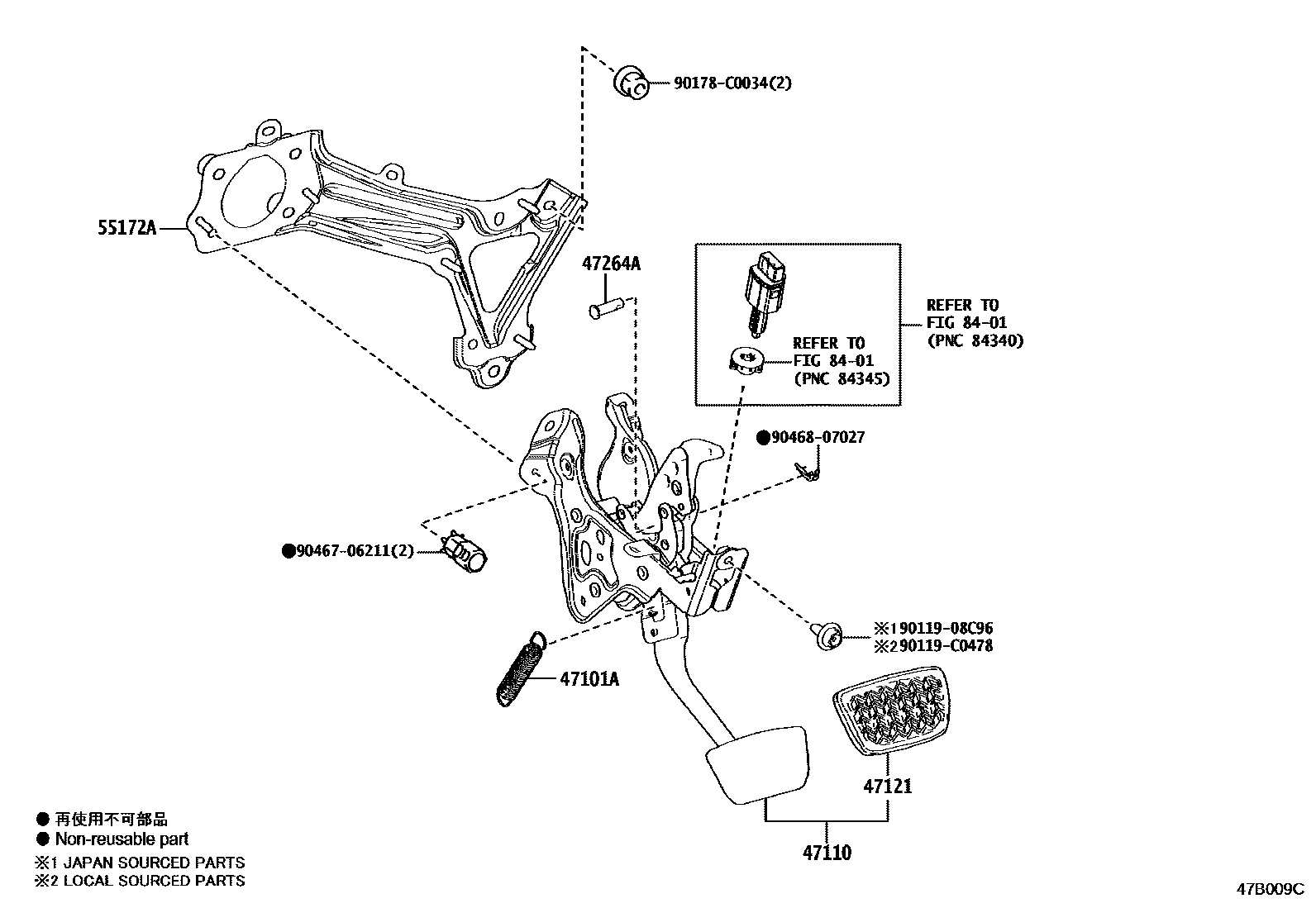 4701 — BRAKE PEDAL & BRACKET