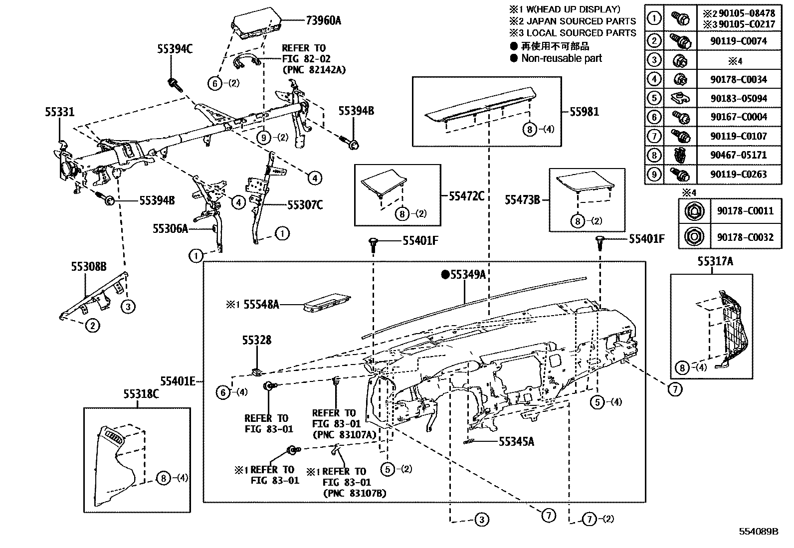 5501 — INSTRUMENT PANEL & GLOVE COMPARTMENT