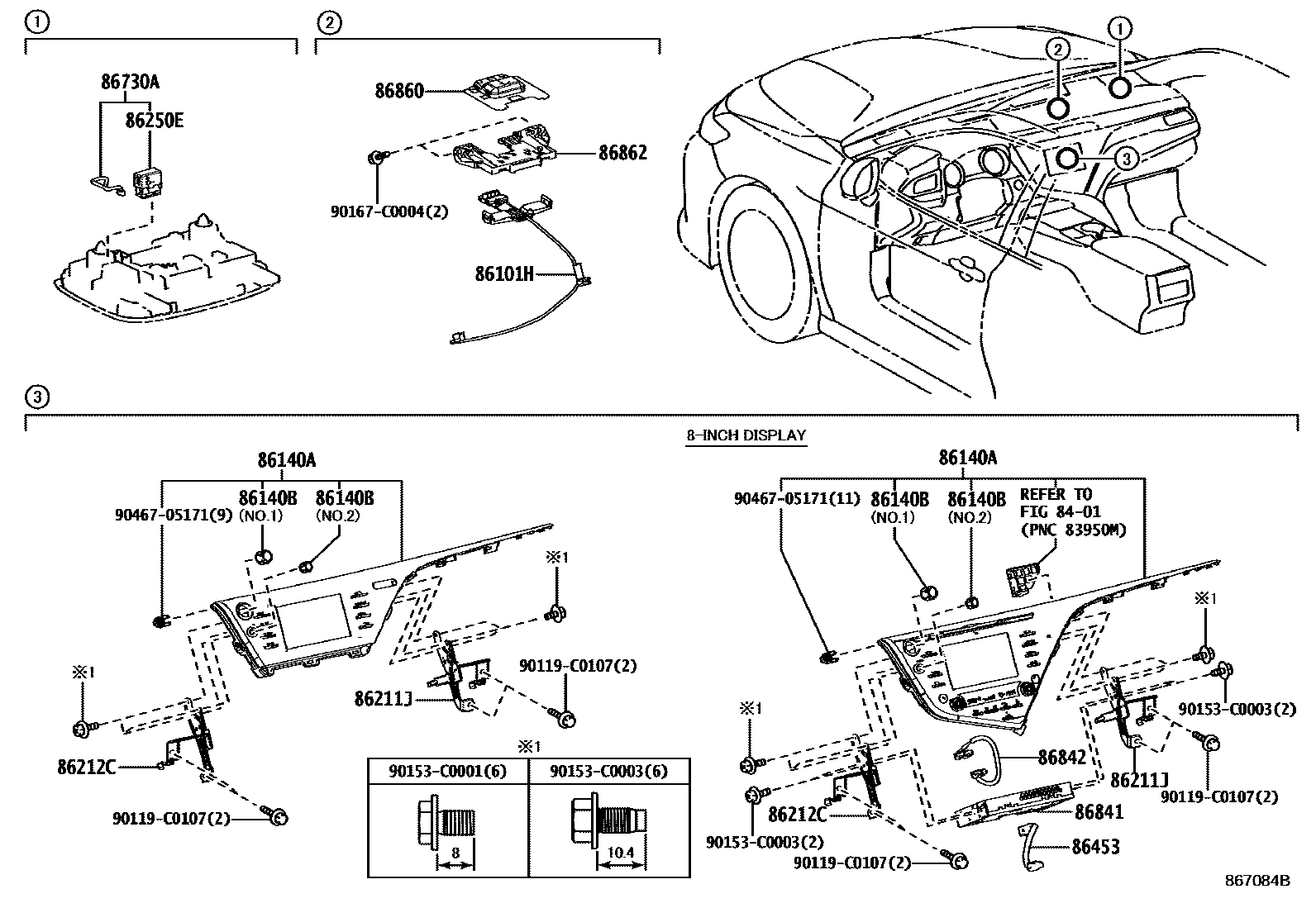 8603 — NAVIGATION & FRONT MONITOR DISPLAY
