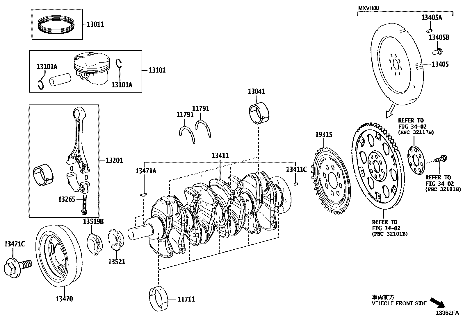 1301 — CRANKSHAFT & PISTON