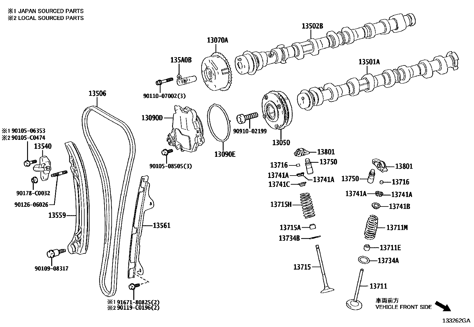 1302 — CAMSHAFT & VALVE