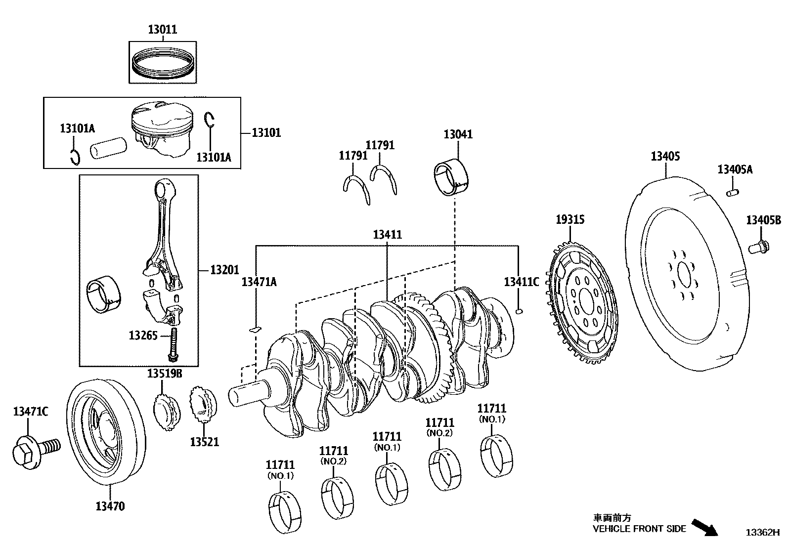 1301 — CRANKSHAFT & PISTON