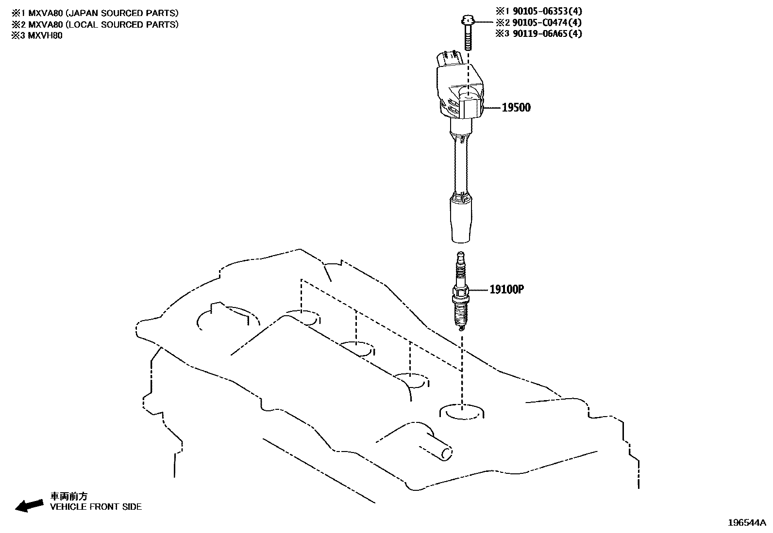 1901 — IGNITION COIL & SPARK PLUG / GLOW PLUG
