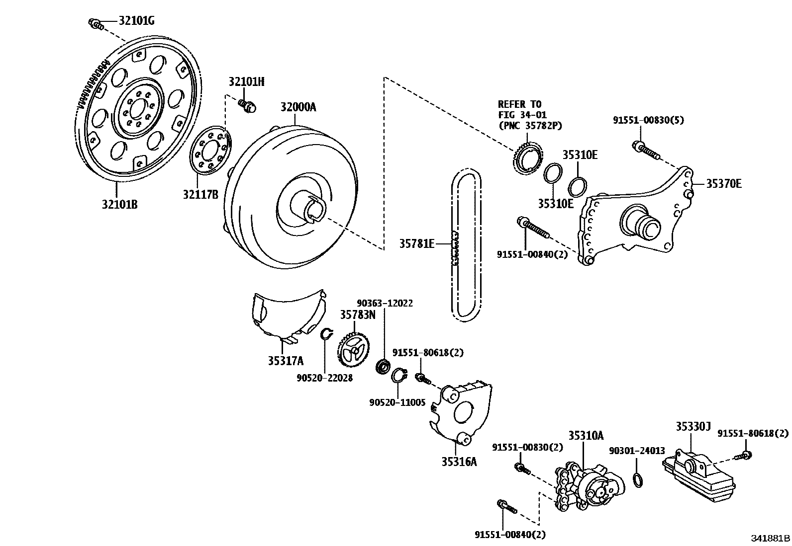 3402 — TORQUE CONVERTER, FRONT OIL PUMP(CVT)
