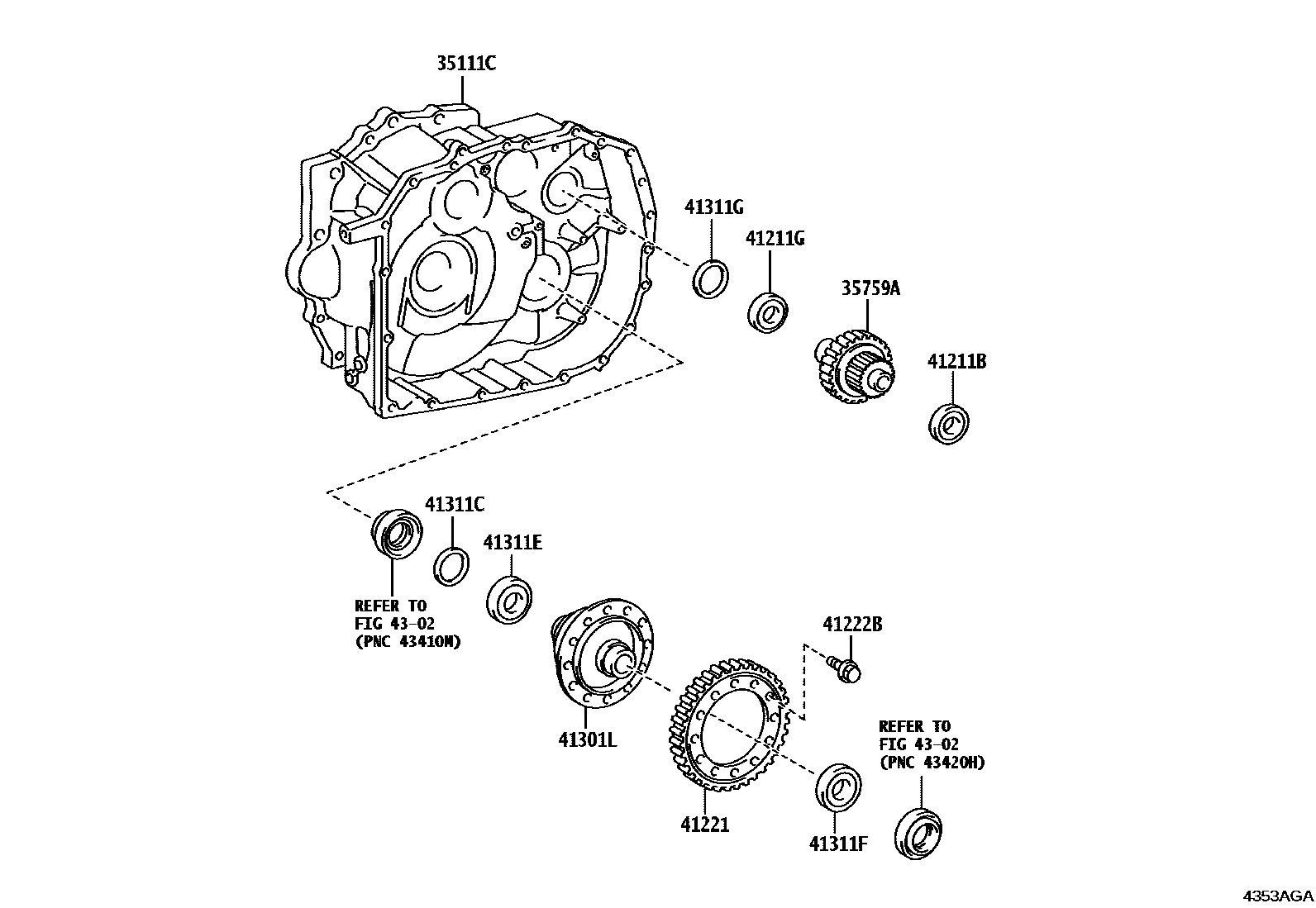 4301 — FRONT AXLE HOUSING & DIFFERENTIAL