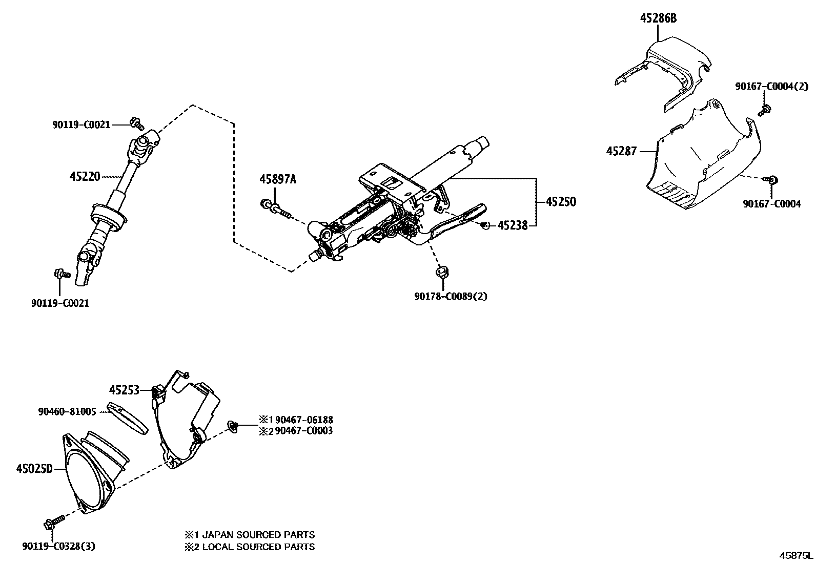 4501 — STEERING COLUMN & SHAFT
