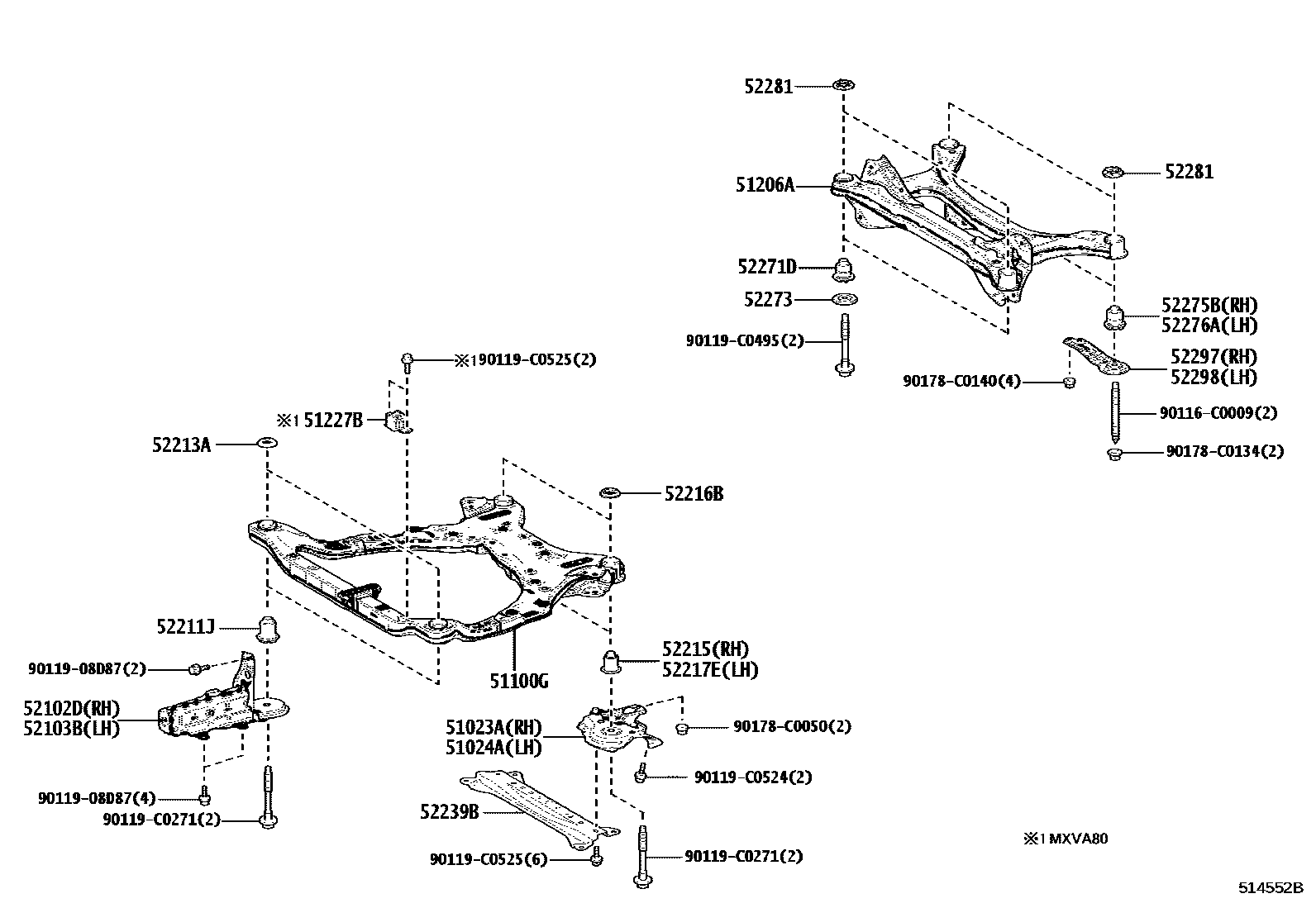 5102 — SUSPENSION CROSSMEMBER & UNDER COVER