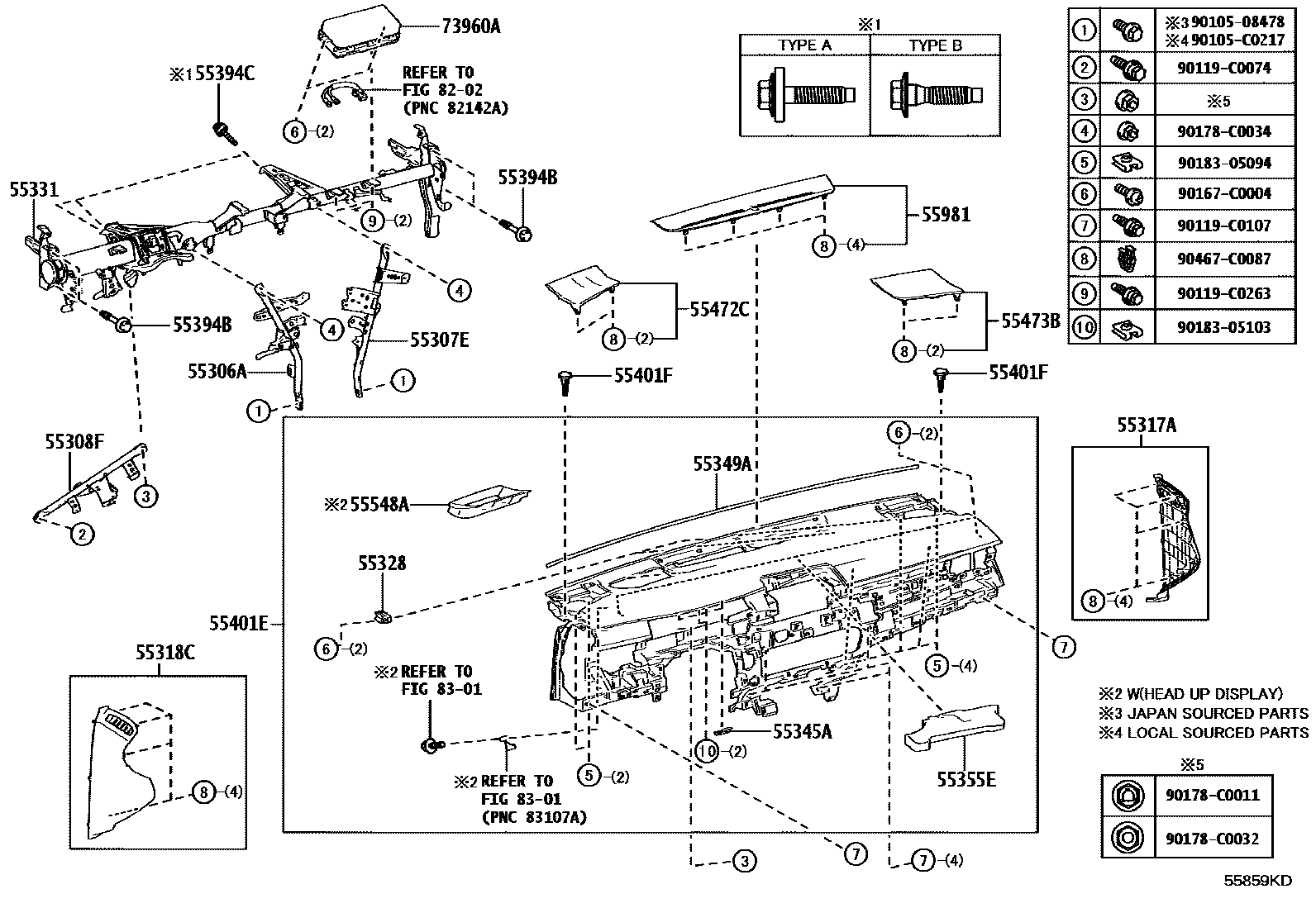 5501 — INSTRUMENT PANEL & GLOVE COMPARTMENT