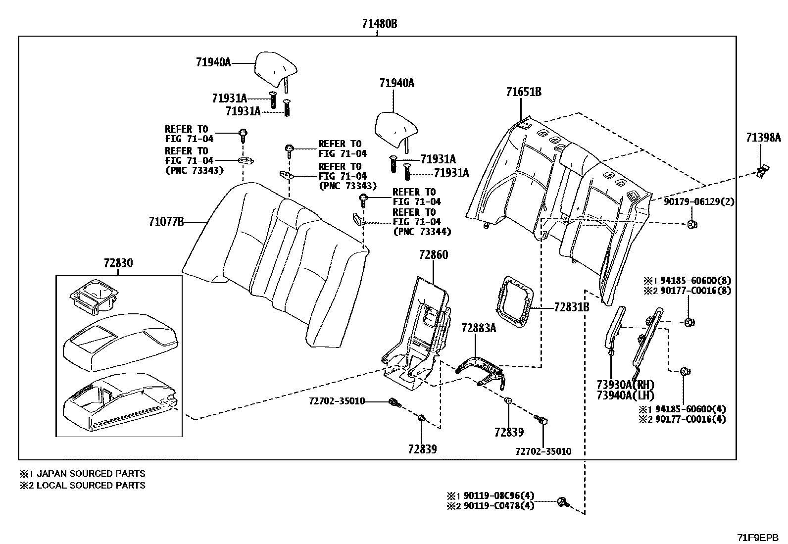 7102 — REAR SEAT & SEAT TRACK