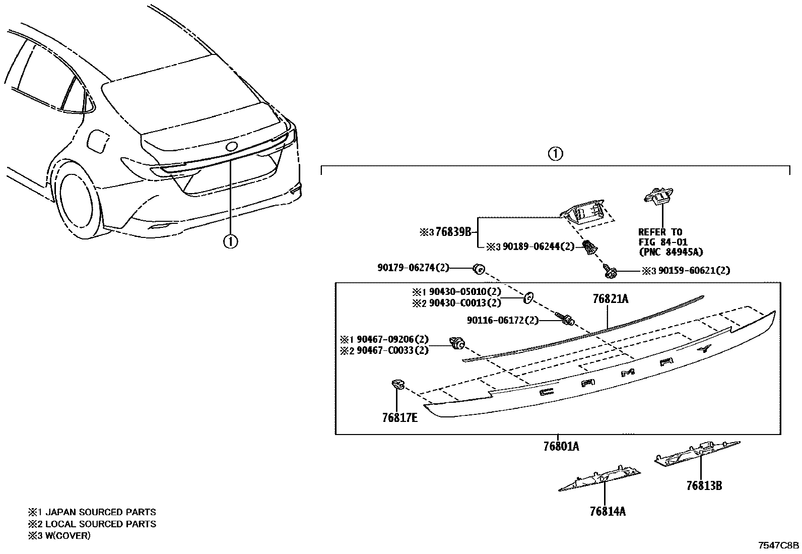 7504 — REAR MOULDING