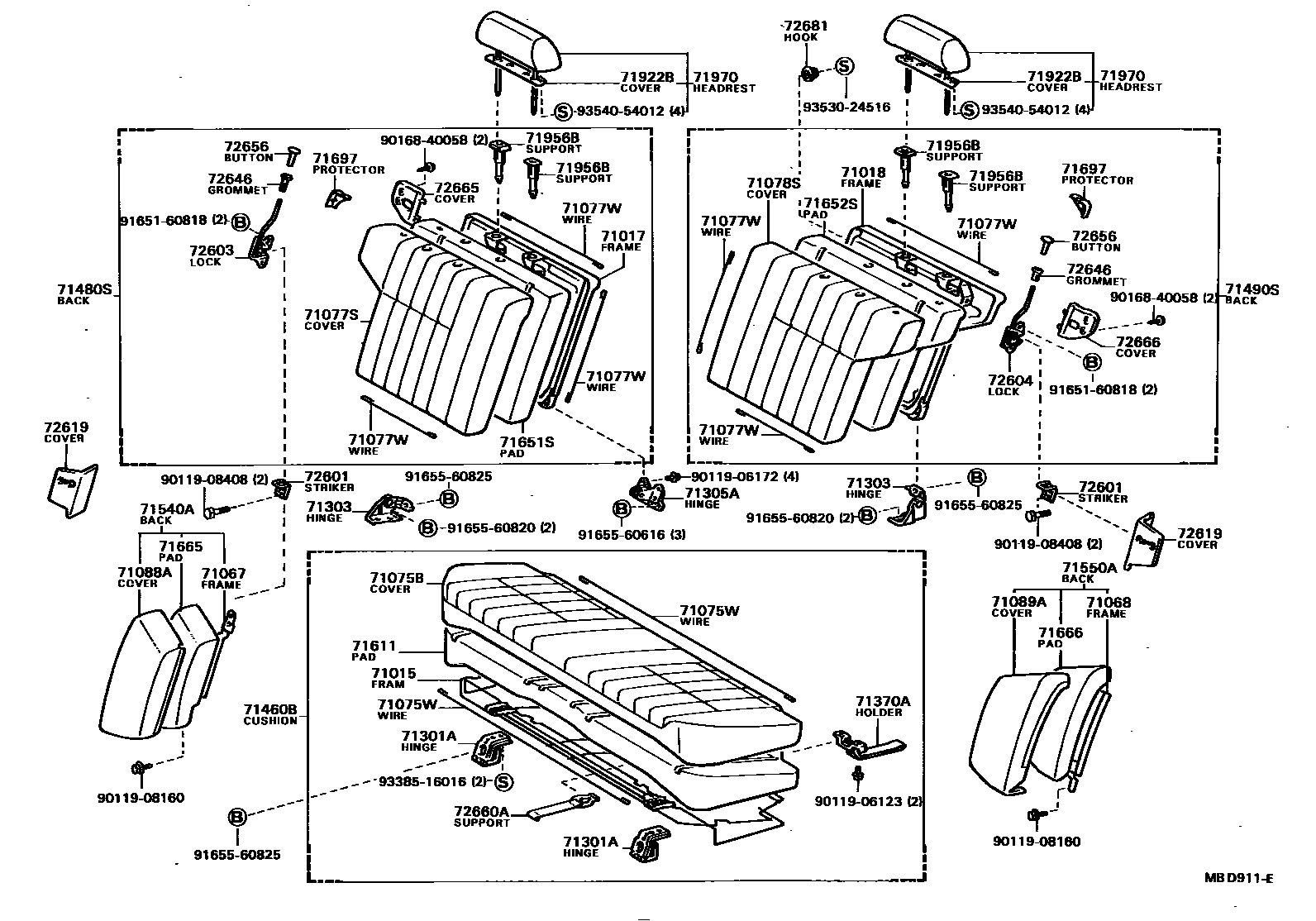 7102 — REAR SEAT & SEAT TRACK