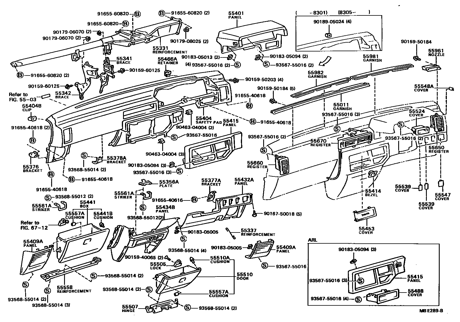 5501 — INSTRUMENT PANEL & GLOVE COMPARTMENT