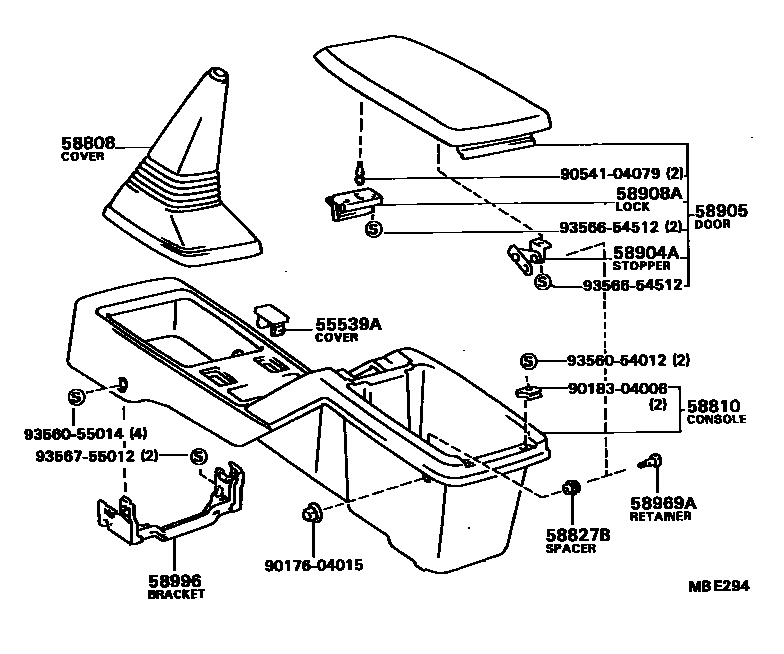 5806 — CONSOLE BOX & BRACKET