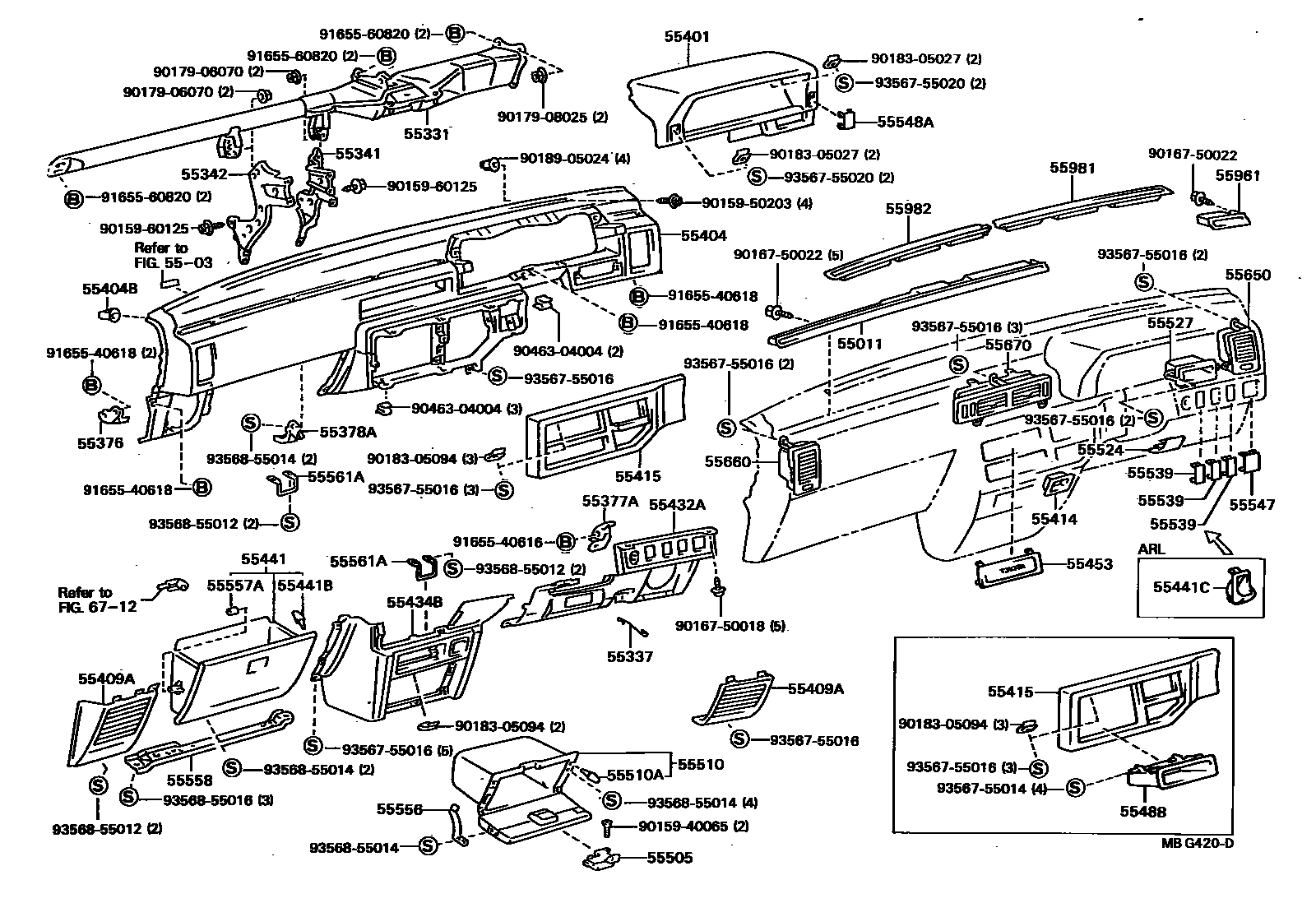 5501 — INSTRUMENT PANEL & GLOVE COMPARTMENT