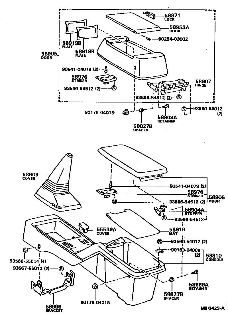 5806 — CONSOLE BOX & BRACKET