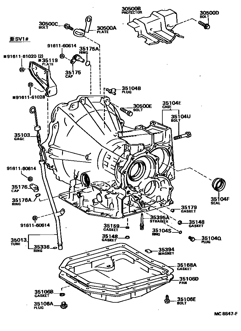 3503 — TRANSMISSION CASE & OIL PAN (ATM)