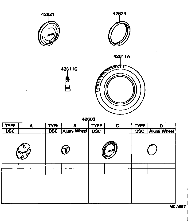 4103 — DISC WHEEL & WHEEL CAP