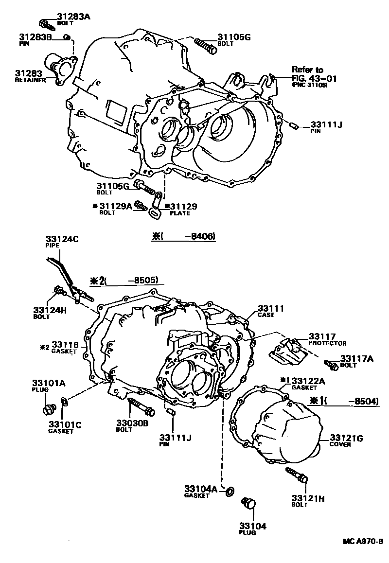 3302 — CLUTCH HOUSING & TRANSMISSION CASE (MTM)