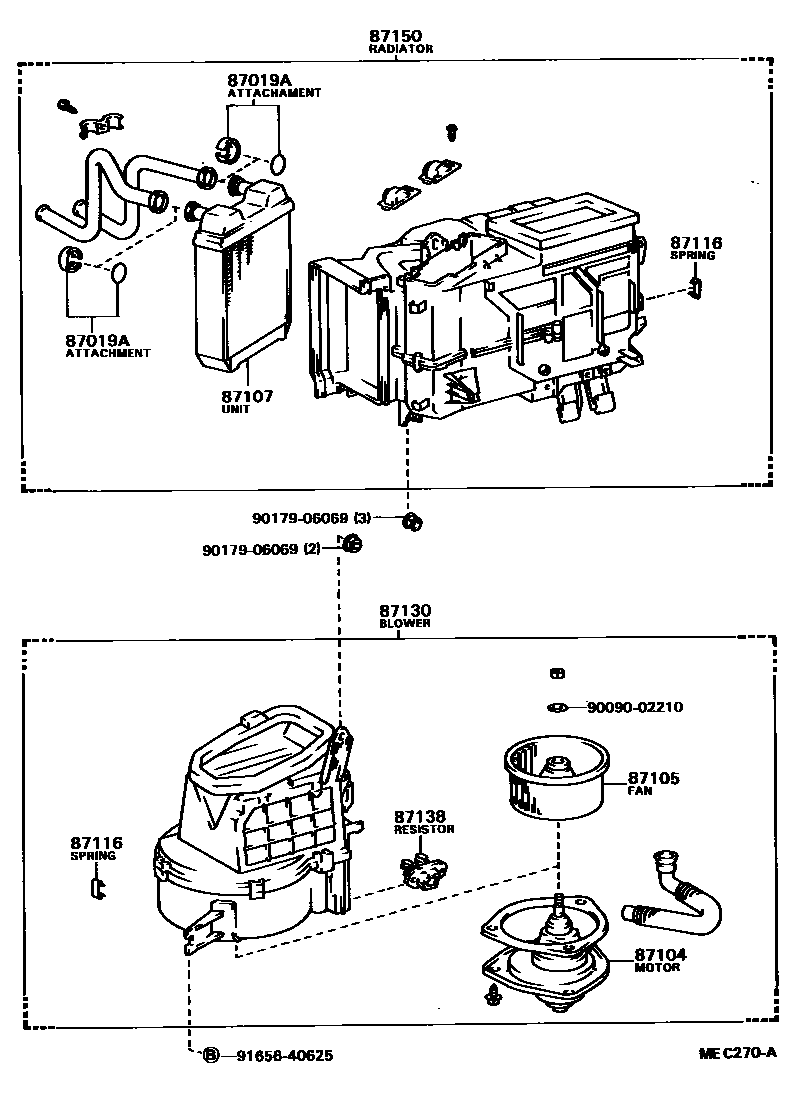 8712 — HEATING & AIR CONDITIONING - HEATER UNIT & BLOWER