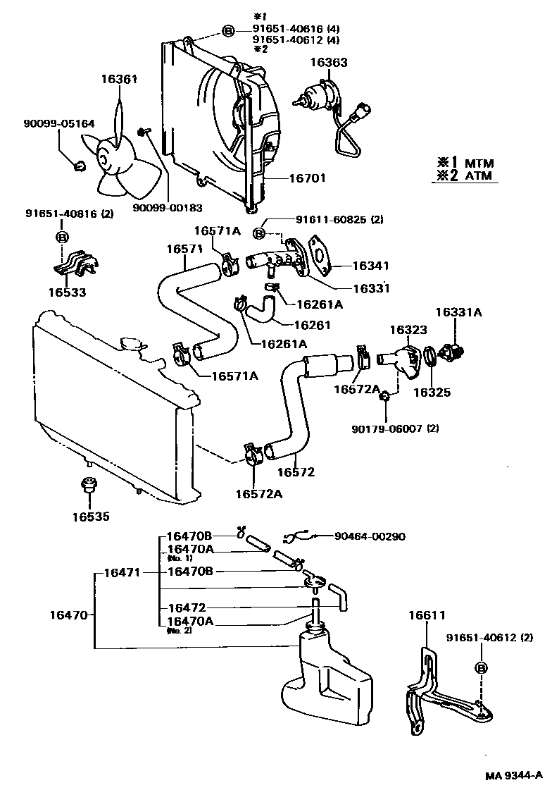 1603 — RADIATOR & WATER OUTLET