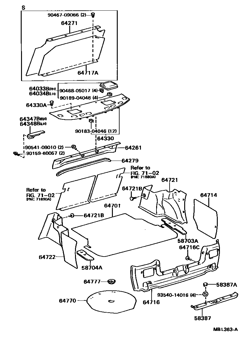 6403 — PACKAGE TRAY PANEL & LUGGAGE COMPARTMENT MAT