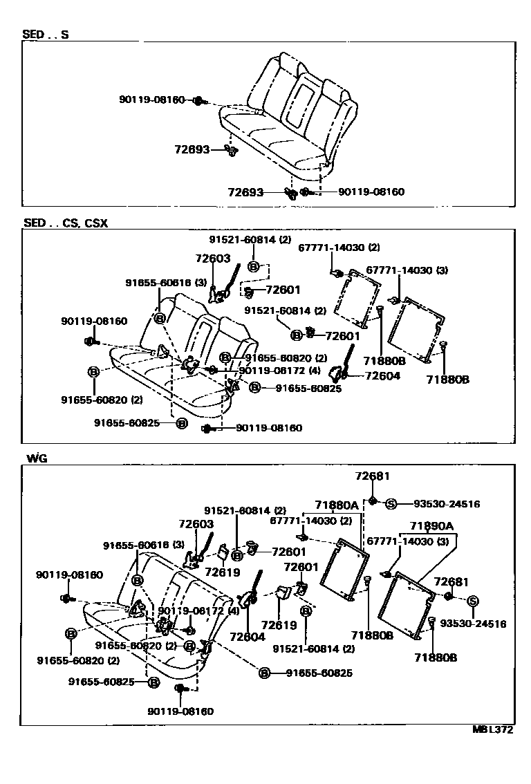 7102 — REAR SEAT & SEAT TRACK