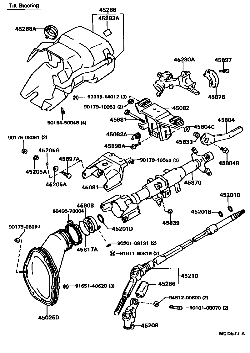 4501 — STEERING COLUMN & SHAFT