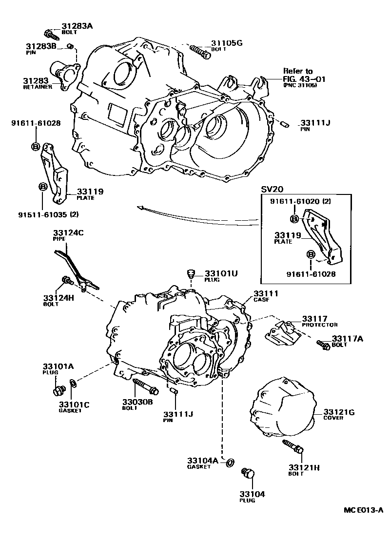 3302 — CLUTCH HOUSING & TRANSMISSION CASE (MTM)