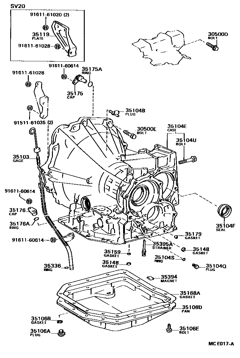3503 — TRANSMISSION CASE & OIL PAN (ATM)