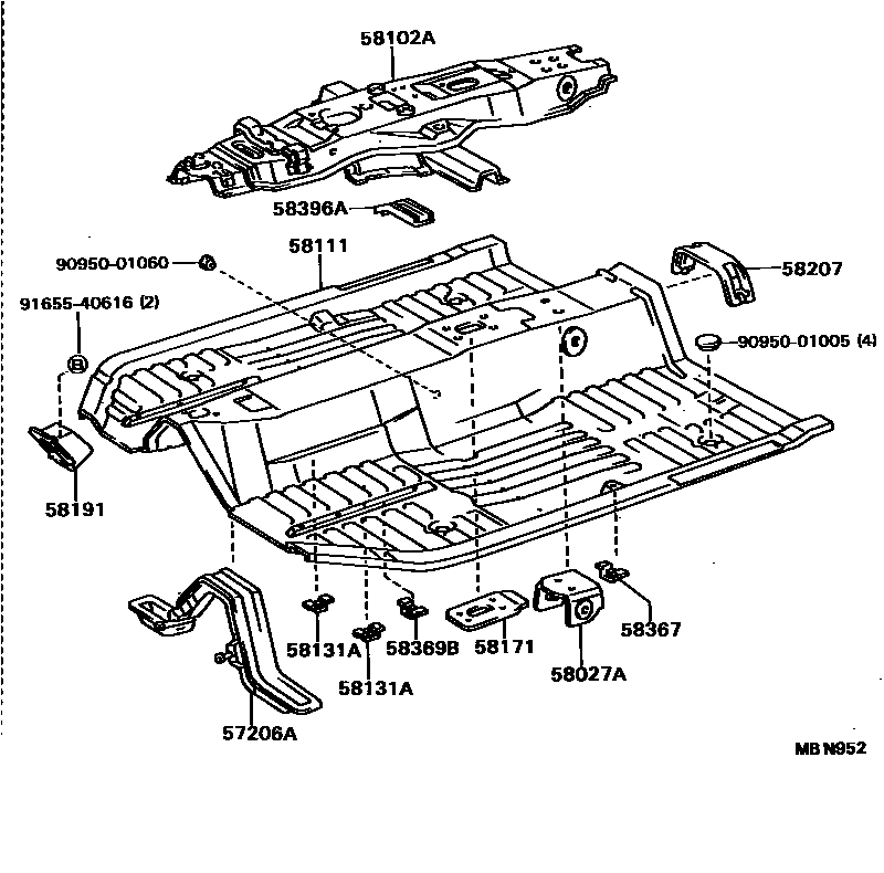 5801 — FLOOR PAN & LOWER BACK PANEL
