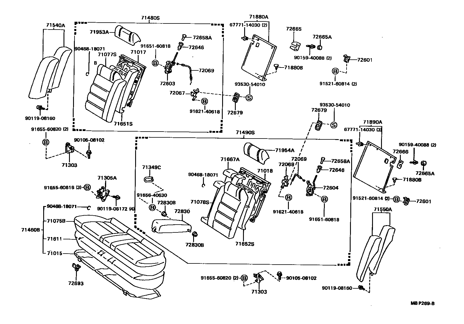 7102 — REAR SEAT & SEAT TRACK