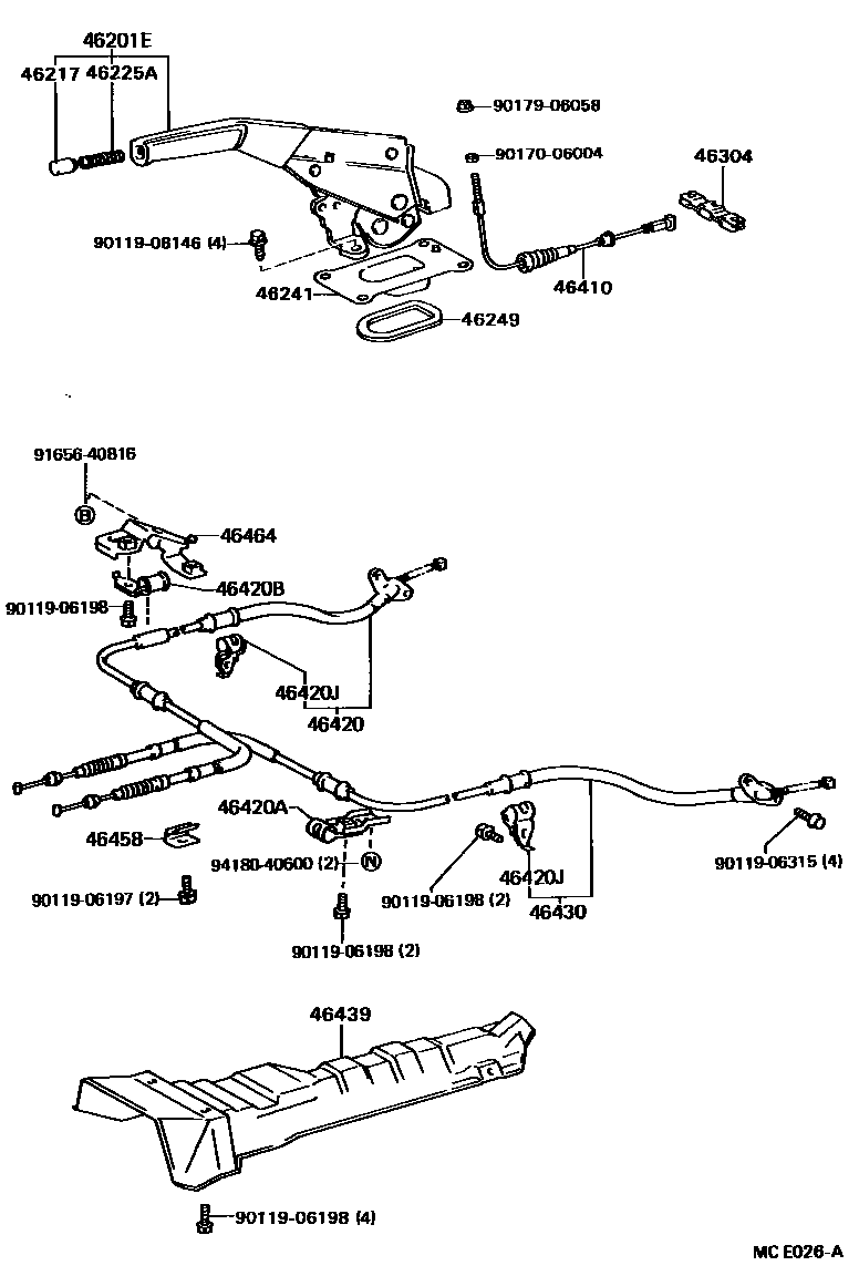 4601 — PARKING BRAKE & CABLE