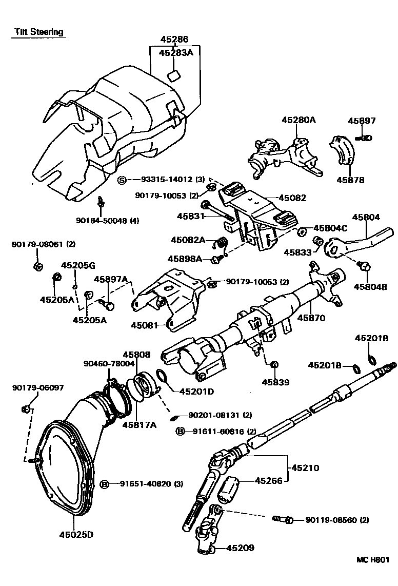 4501 — STEERING COLUMN & SHAFT