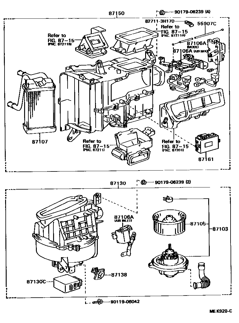 8712 — HEATING & AIR CONDITIONING - HEATER UNIT & BLOWER
