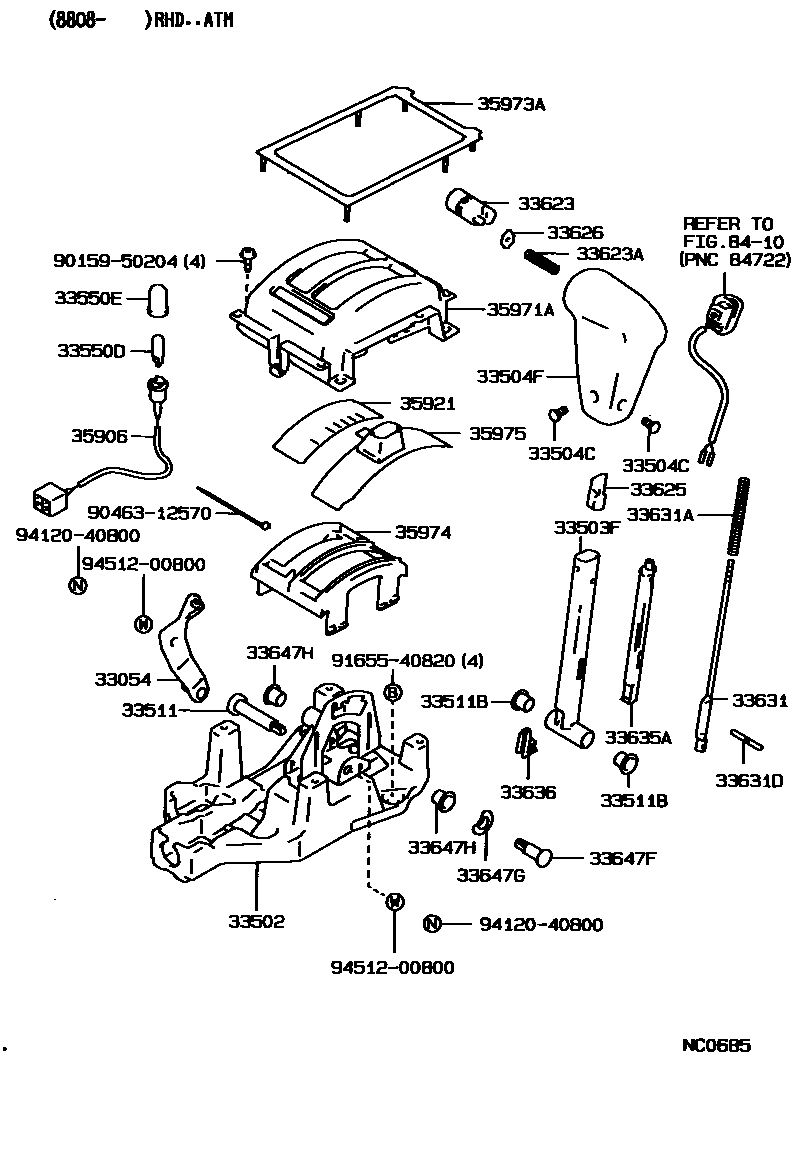 3312 — SHIFT LEVER & RETAINER