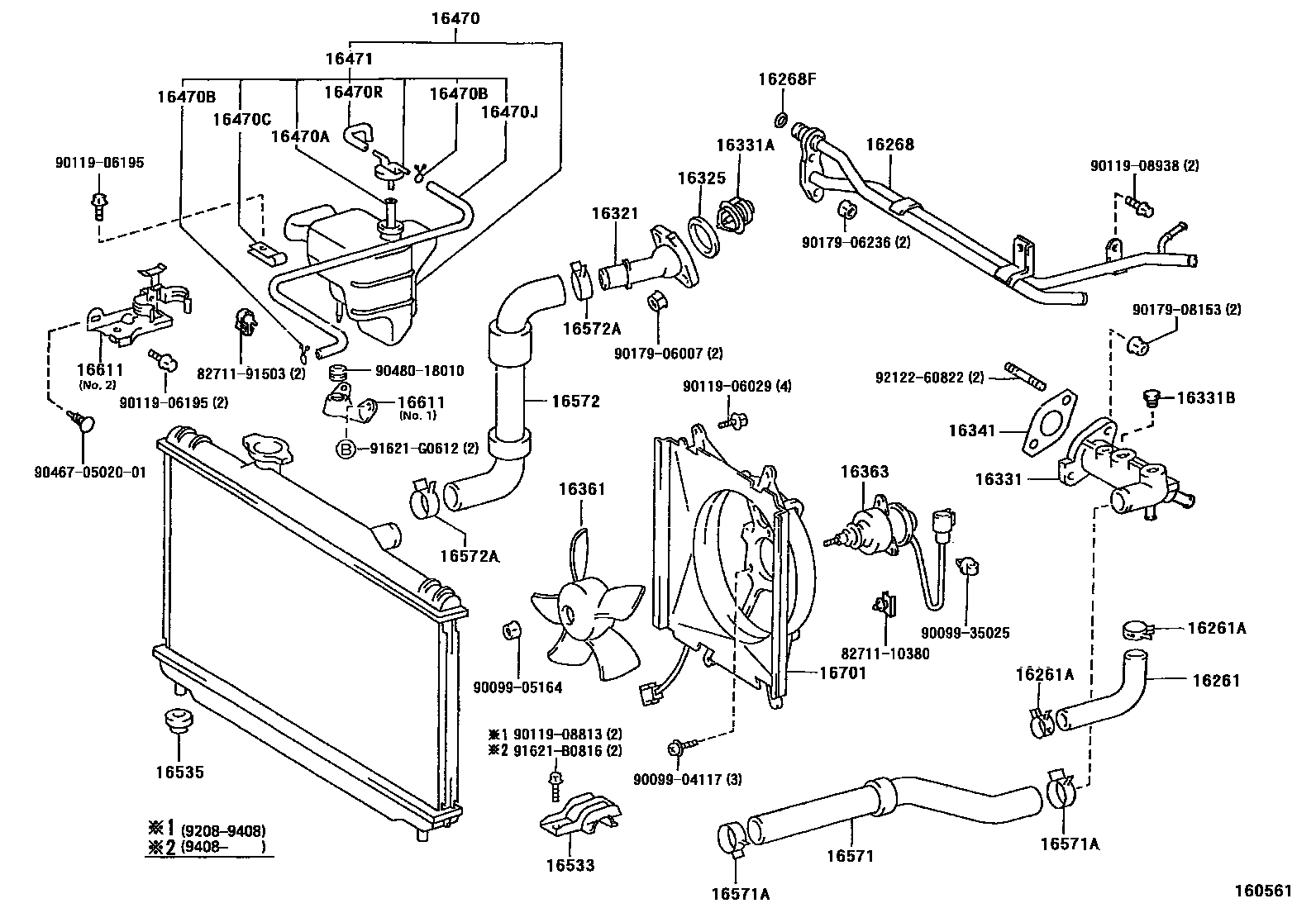 1603 — RADIATOR & WATER OUTLET