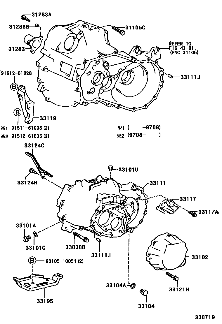 3302 — CLUTCH HOUSING & TRANSMISSION CASE (MTM)