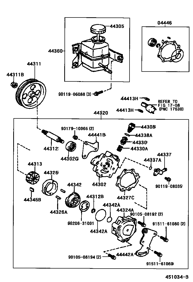 4502 — VANE PUMP & RESERVOIR (POWER STEERING)