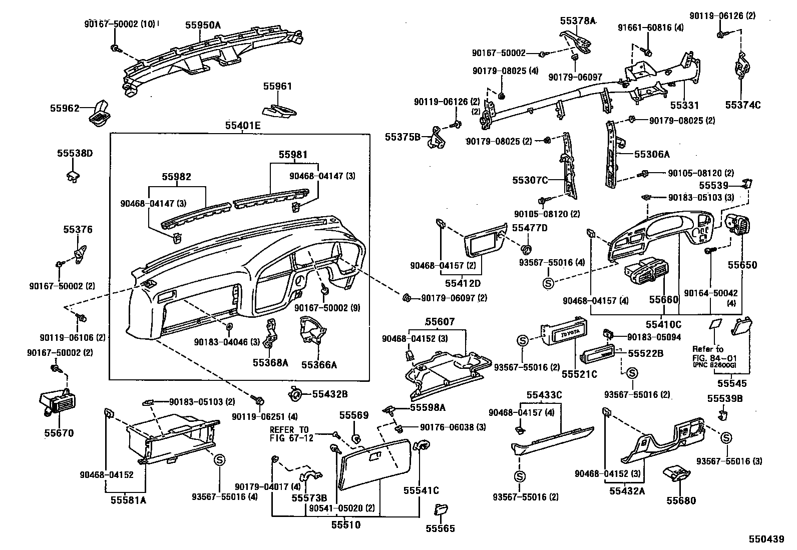 5501 — INSTRUMENT PANEL & GLOVE COMPARTMENT