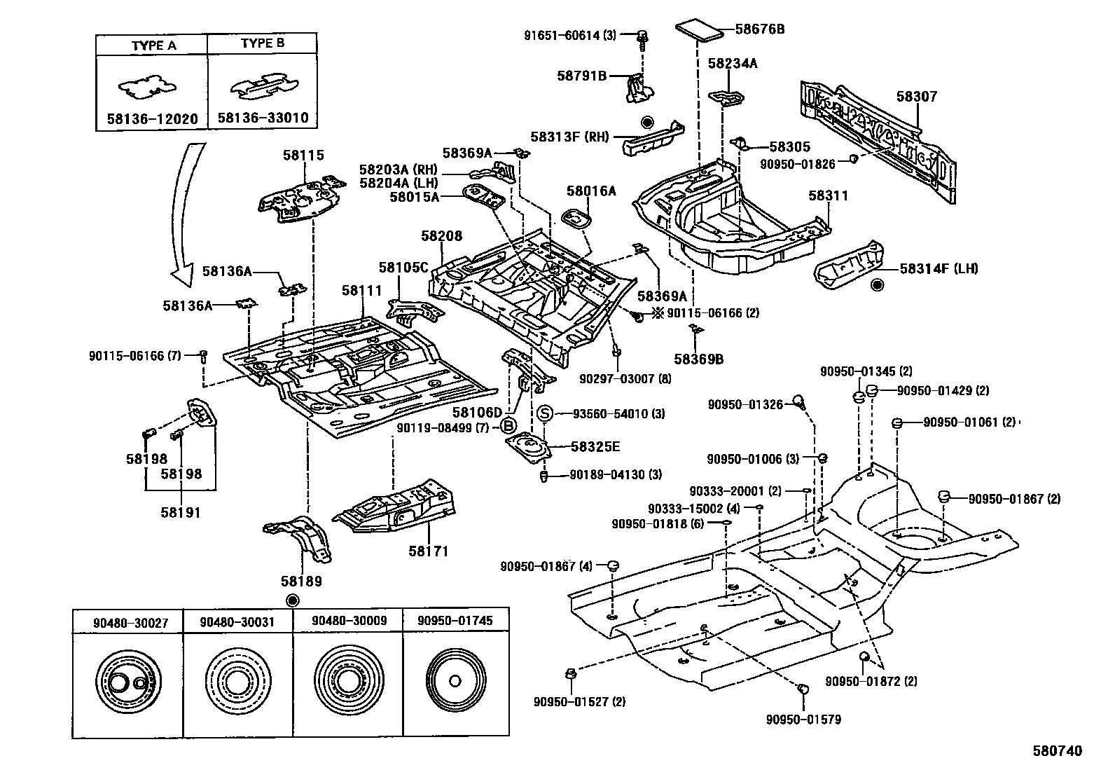 5801 — FLOOR PAN & LOWER BACK PANEL