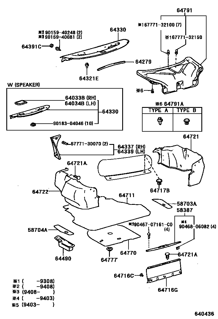 6403 — PACKAGE TRAY PANEL & LUGGAGE COMPARTMENT MAT