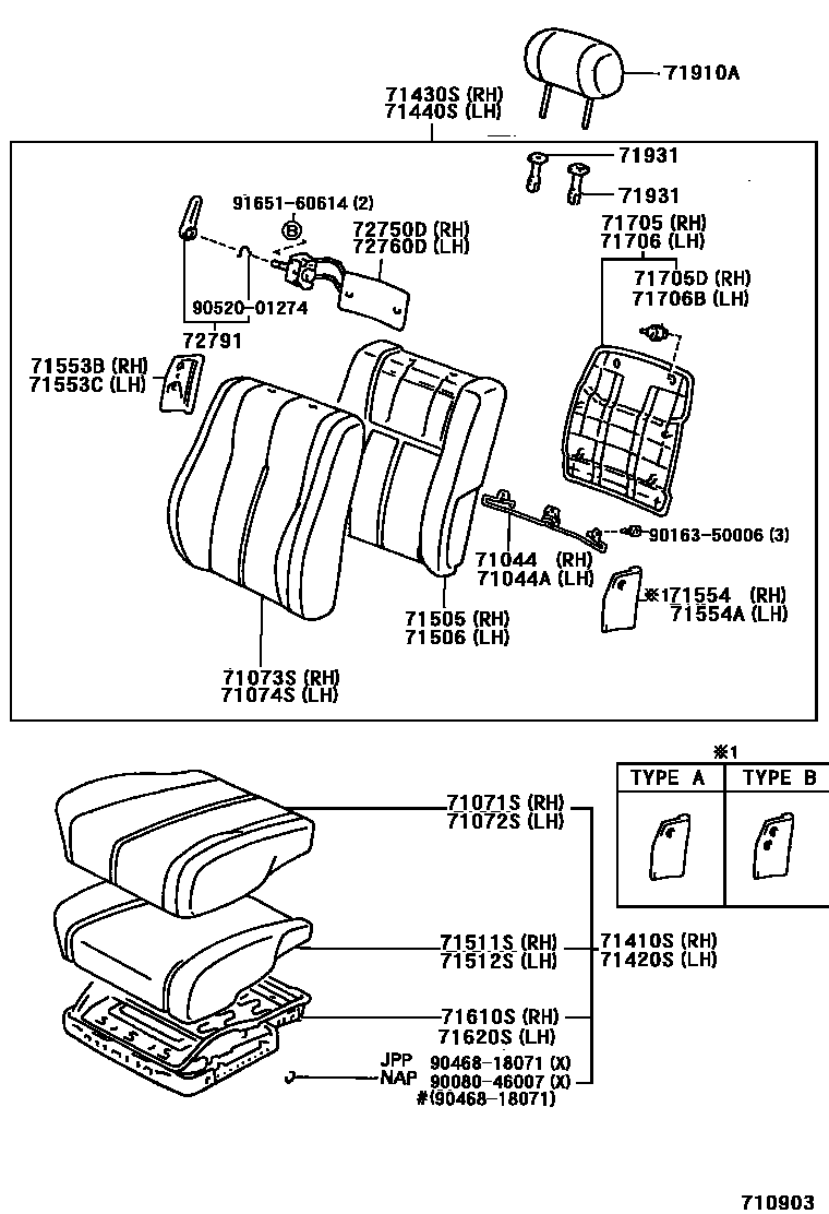 7101 — FRONT SEAT & SEAT TRACK